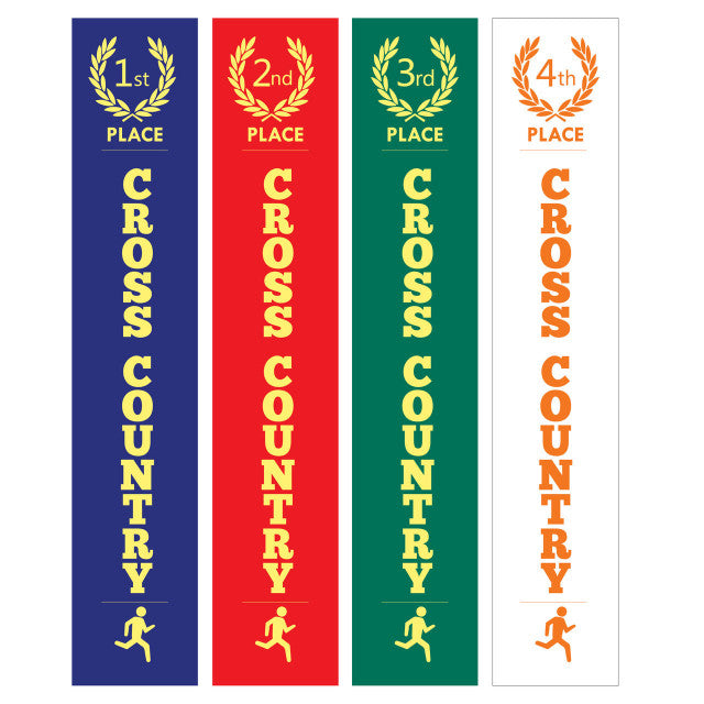 Cross Country Place Ribbons 1st to 10th (Pack of 25)