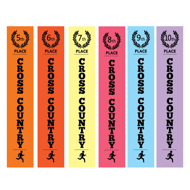 Cross Country Place Ribbons 1st to 10th (Pack of 25)