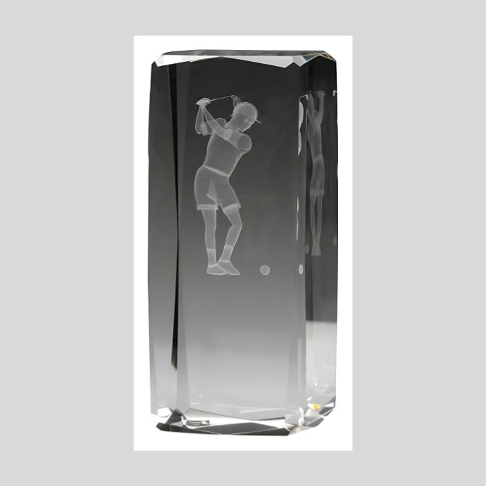 Golf Hologram Player Trophy - Male or Female