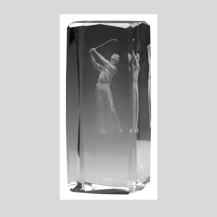 Golf Hologram Player Trophy - Male or Female