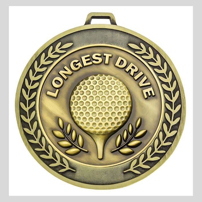 Prestige Golf Medal - Longest Drive- Gold or Silver