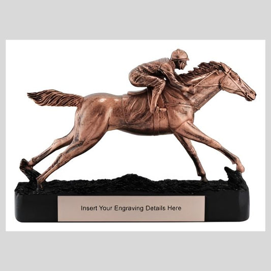 Bronze Horse Racing Trophy