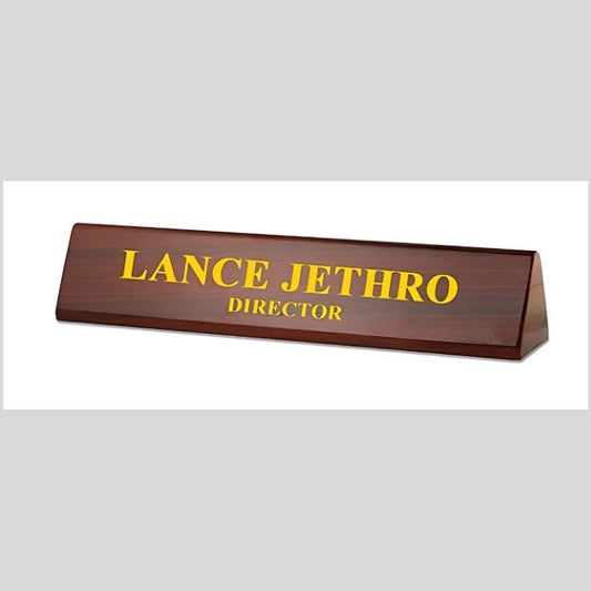 Wooden Desk Name Wedge